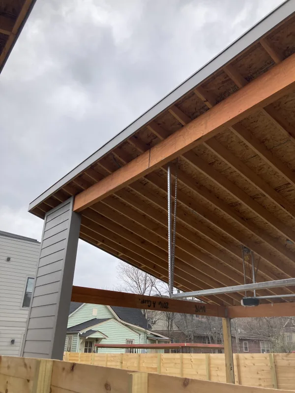 Patio cover framing project by Zuri Landscape LLC